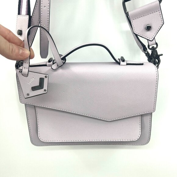New Botkier Cobble Hill Lavender Leather Crossbody Bag 2 Straps - Picture 1 of 6